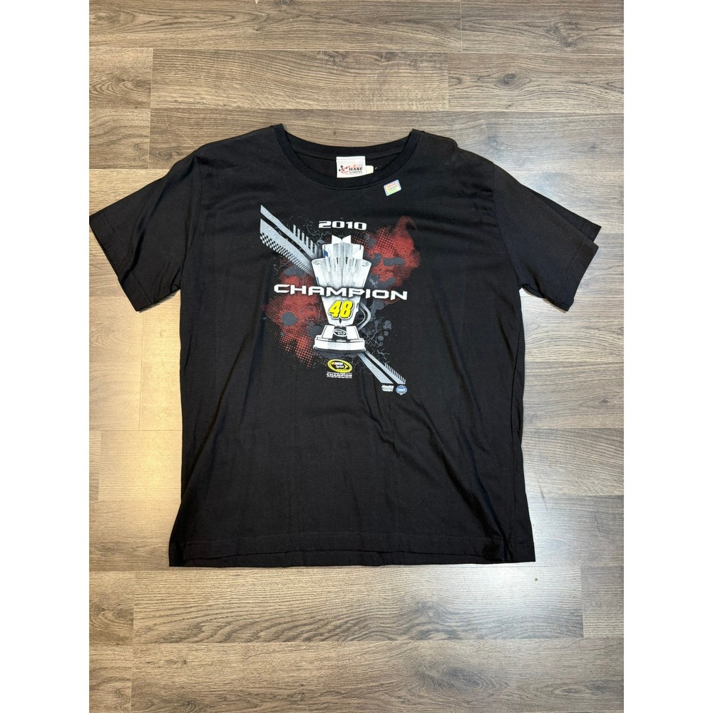 Chase Authentics NASCAR Jimmie Johnson 2010 Champion 48 Black T-Shirt XL SKU198